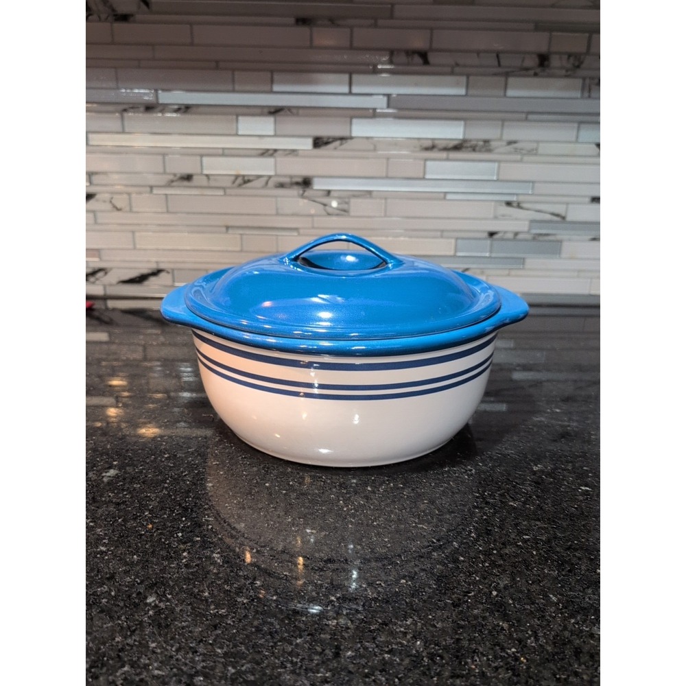 Corelle Coordinates Classic Cafe Blue‎ 2.5qt Covered Casserole Baking Dish LID